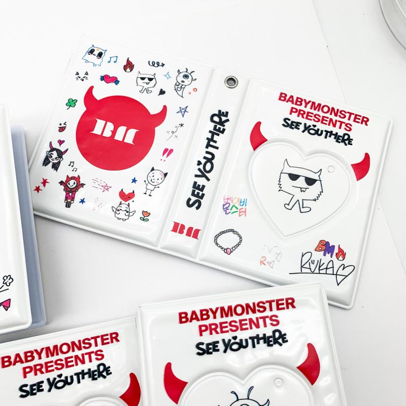 Kpop Idol Babymonster Segregator na zdjęcia Album na zdjęcia Idol Fan Holder na fotokarty Mini album Przechowywanie zdjęć Idola Książka do kolekcjonowania Prezent