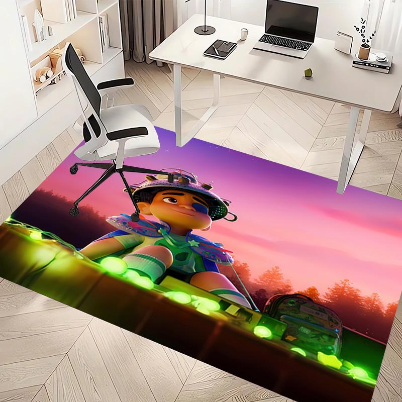 1pc Elio Ooooo & Glordon1 Print Area Rug - Soft, Washable Non-Slip Indoor Mat, Living Room, Home Office Decorative Rug,Office Decorative