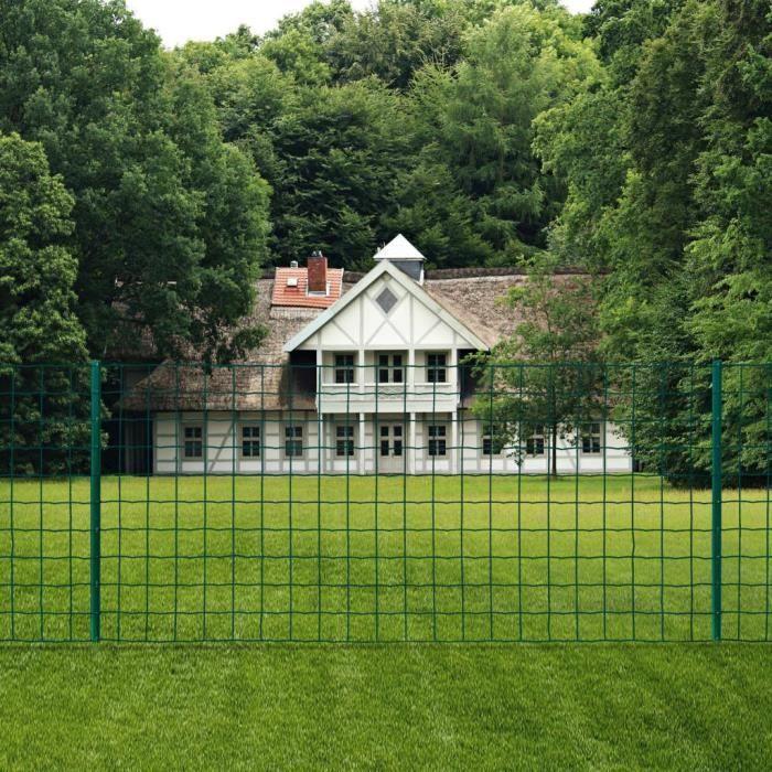 VidaXL Clôture Euro Acier 20x1 m Vert