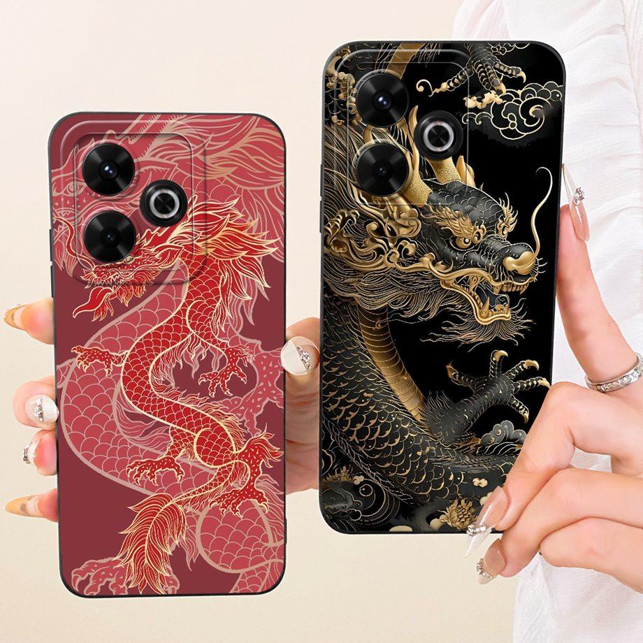 New Fashion Painting Phone Case For Xiaomi Redmi 13 13C 13X Poco C65 Funda Soft Matte Silicone Bow Pattern Cartoon Cat Covers