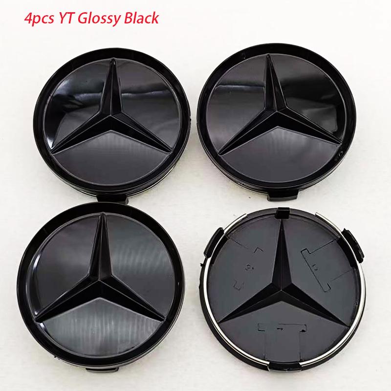 

4pcs 75mm Car Wheel Center Caps Rims Hub Caps For Mercedes Benz W204 205 A B C E S CLA CLK ML GLK GLA GLB GLC CLA Accessories
