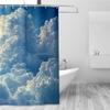 1PC Cloud Symbolism Shower Curtain,Durable Polyester Fiber, Easy Clean,Machine Washable with Hooks, for Bathroom & Bathtub Decor