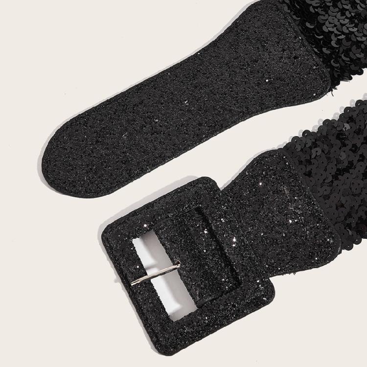 Waist Belt Chain Punk Glitter Buckle Underbust for Casual Costume Belt for Party