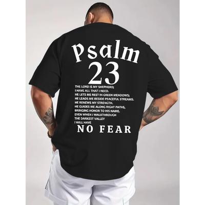 Europäische Größen Herren Vers-Print T-Shirt - Mit Regular Fit, Rundhalsausschnitt und kurzen Ärmeln, Geeignet für Freizeit- und Sportbekleidung