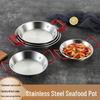 Stainless Steel Seafood Serving Plate with Dual Handles