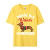 Spaziergang im Wiener Wunderland Lustige Dackel Weihnachts-T-Shirts Vintage Baumwoll-T-Shirts Geschenkidee Tops