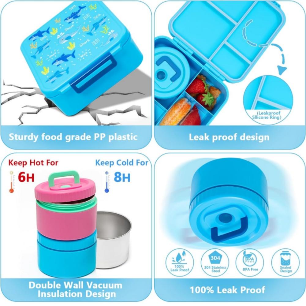 Kid's Lunch Boxes Microwave Oven Bento Box for Teenagers and Workers At School, Canteen, Back School