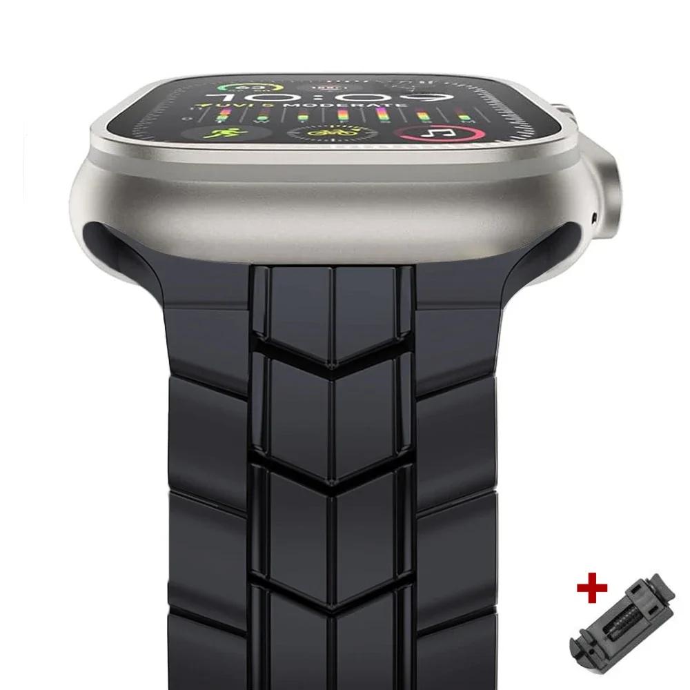 Titanium Band for Apple Watch Ultra 2 49mm Series 10 46mm 9 45mm 42 44mm Bracelet Correa Strap for iWatch 10 Ultra 8 7 6 5 4 Se