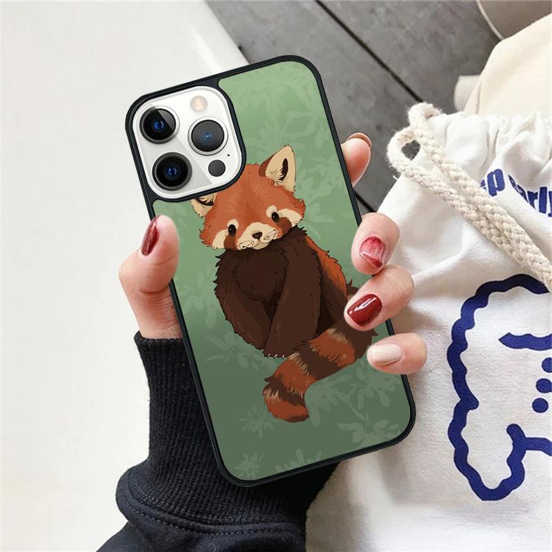Red Panda Cute Animal Phone Case For iPhone 17 Air 15 16 Cover  11 13 14 Pro Max 12 Plus Max Fundas