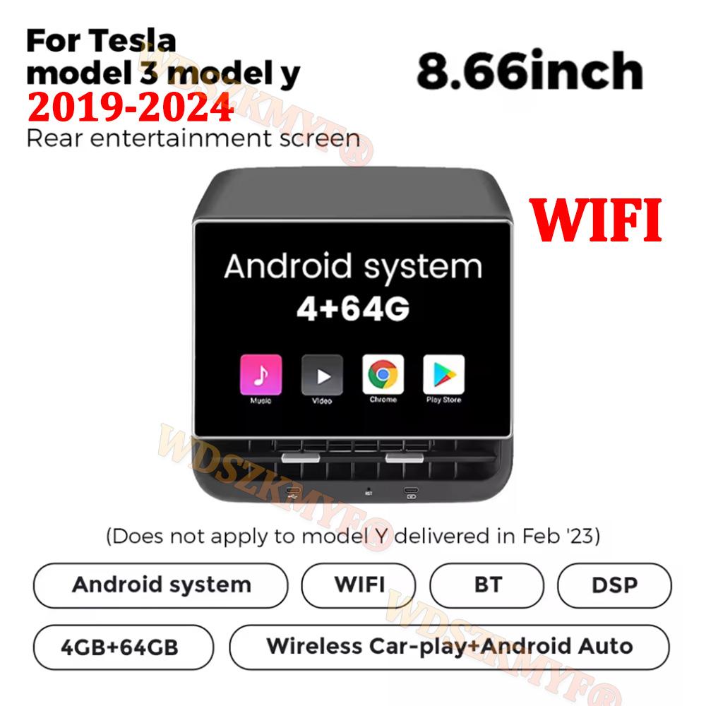 

Экран 8,66 дюйма Крутой Android для Tesla Moedl 3/Y Задний кондиционер 4+64G Интеллектуальный дисплей управления развлечениями