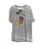 Vintage Disney Mickey Mouse Gray Distressed Graphic T-Shirt Size L