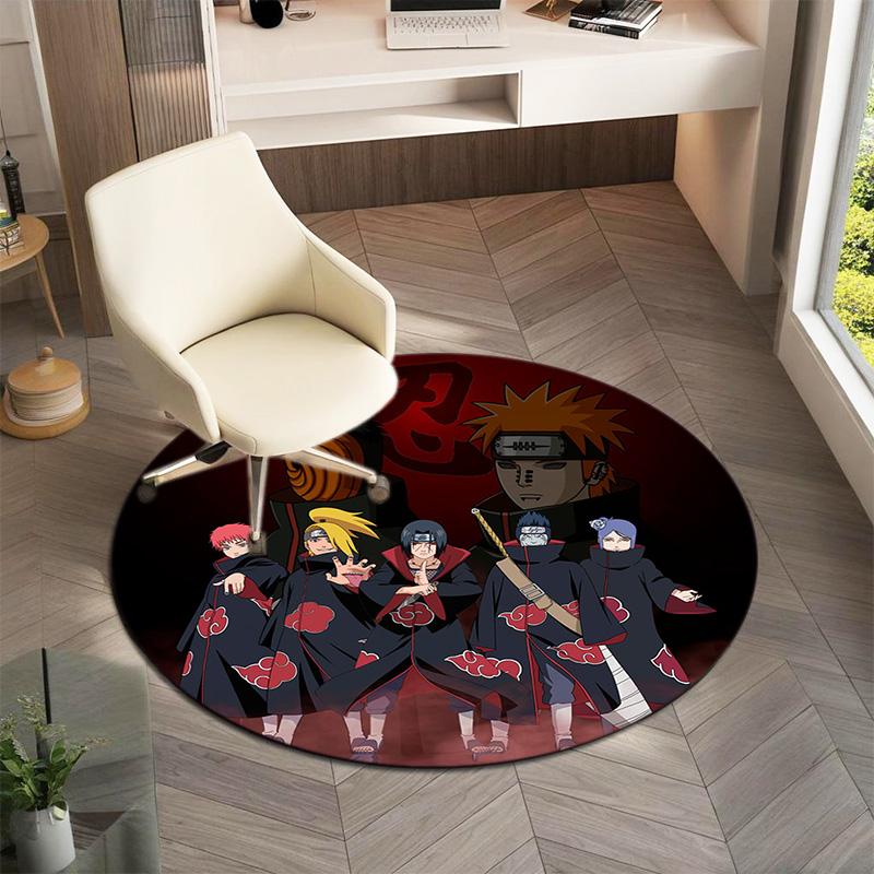 Berühmter Cartoon NARUTO Protagonist Uzumaki Naruto runder Teppich weiche Heimdekoration rutschfeste Fußmatte Outdoor Picknickmatte Teppich M6