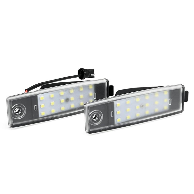 2Pcs White LED License Plate Light For Toyota Harrier Hiace Highlander Kluger Land Cruiser RAV4 Lexus RX300 Number Plate Lamp License Plate Lights 2