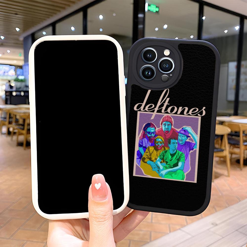 Black Cat Deftones Phone Case for Iphone 16 15 13 12 14 11 Pro Max Mini X Xr Xs 8 7 Puls Lambskin Cover