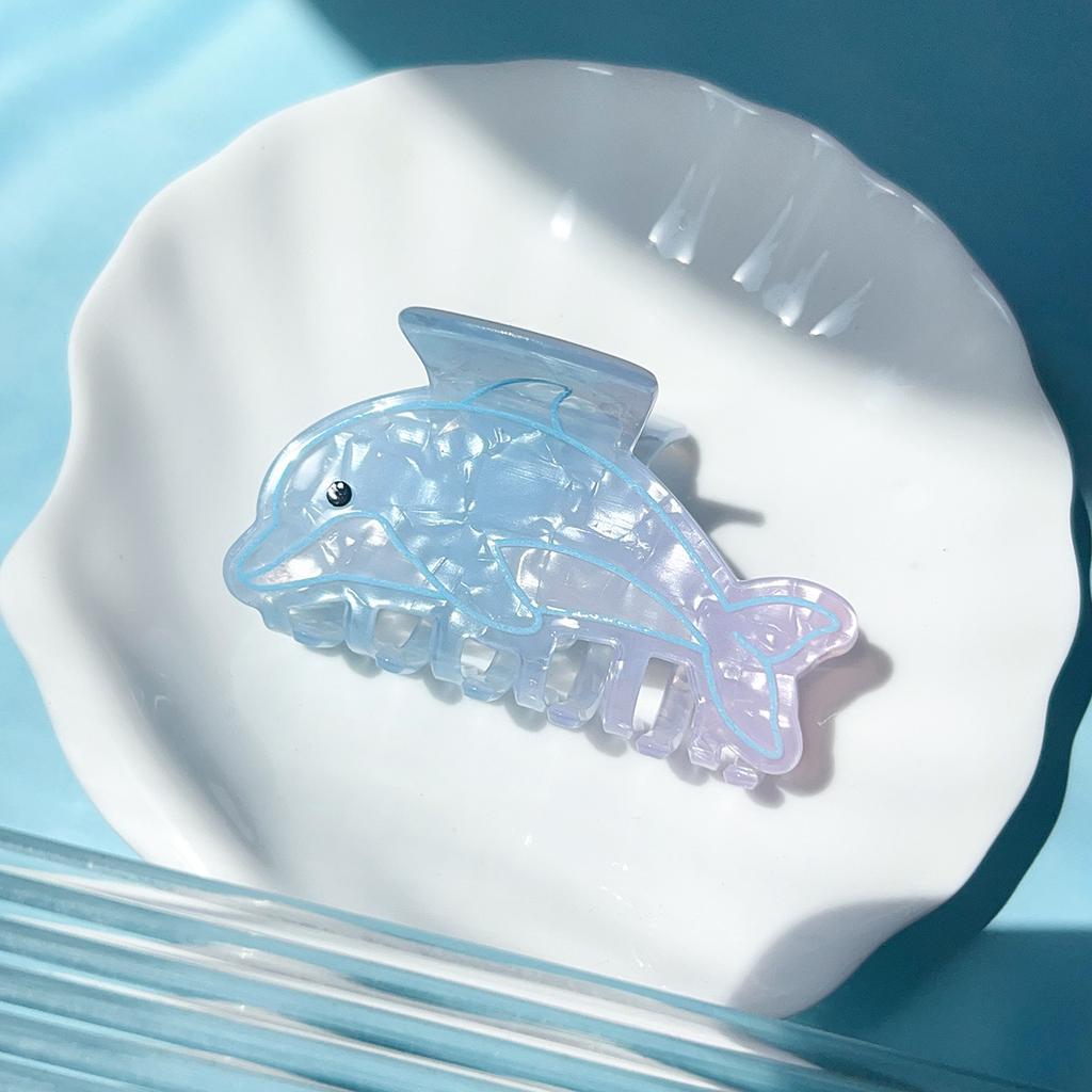 Ocean Hair Clips Cute Starfish Seashell Hairclaw Strong Grip Acrylic Crab Claws Clip Updo Shark Teeth Clip Hair Accessories