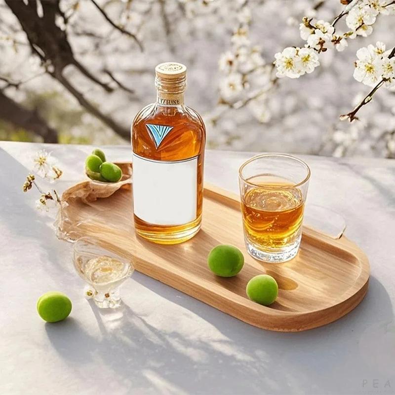 1pcs Large Ellipse18.5cm Mini Solid Wood Small Plate Children Whole Wooden Plate Wooden Plate Japanese Tableware Oval Tray