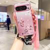 KADEM For Google Pixel 9 Pro XL Gradient Glitter Case Soft TPU Phone Cover with Lanyard