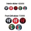 Car Stickers For Alfa Romeo 1PC Car Front Grill Emblem Covers Sticker Center Console Knob Interior Sticker For Alfa Romeo Sporti