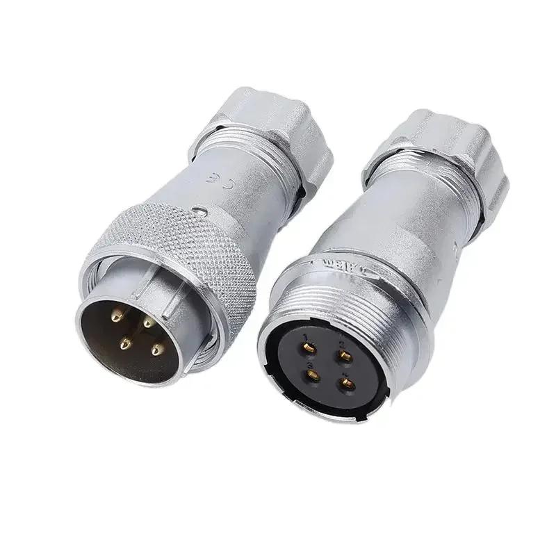 WEIPU WS24 TP+ZP 2Pin 3Pin 4Pin 10Pin 12Pin 19Pin Circular Waterproof Aviation Connector Plug Socket Multiple Core Power Adapter