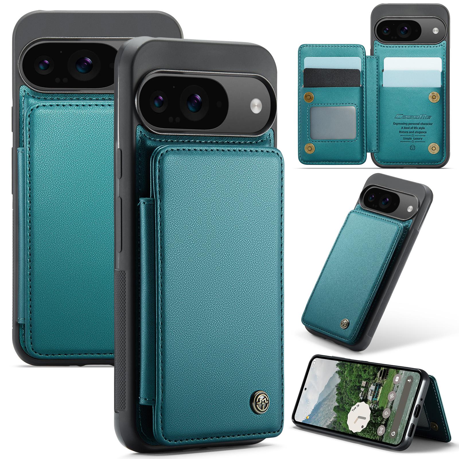 

Чехол CASEME C22 для Google Pixel 10 Pro/10/9 Pro/9, кожаная задняя крышка со слотами для карт с RFID-блокировкой A