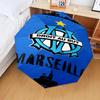 1PC Olympique Football Crest Printed Umbrella Folding umbrella, automatic umbrella 8-Frame for Travel, camping Fan gifts Christmas Gifts