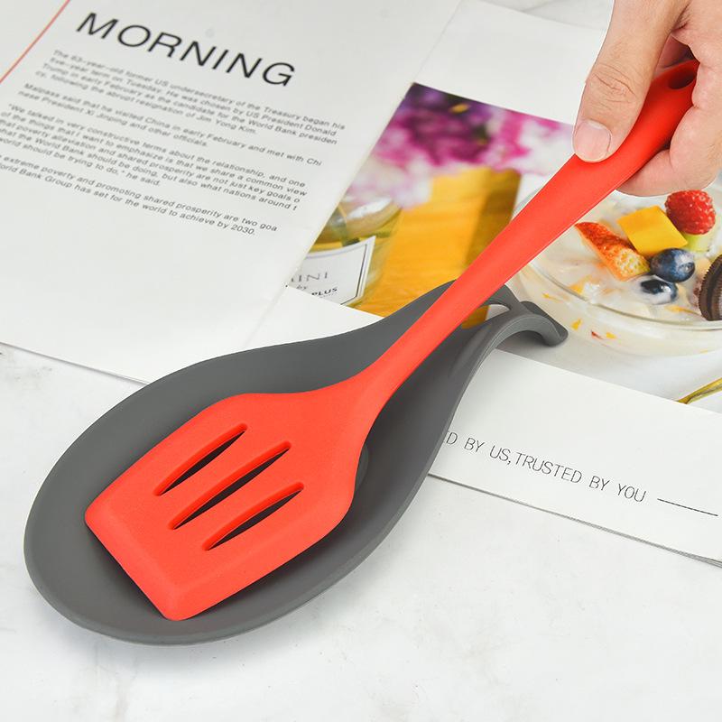 

Silicone Spoon Rest & Utensil Holder Small Utensil Rest серый