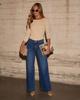 2025 Spring Women's High-Waisted Wide-Leg Retro Jeans - Slimming and Versatile Style