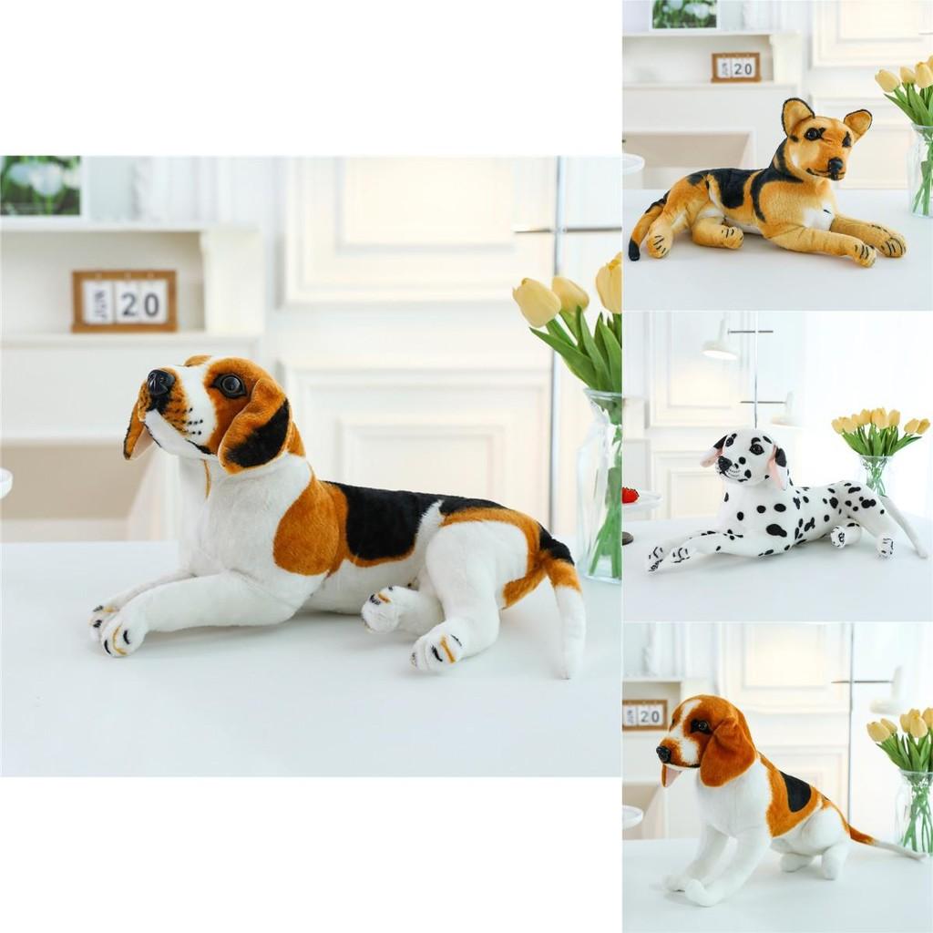 Realistická plyšová hračka psa Rozkošný ovčák šarpej dalmatin pes s dlouhýma ušima dárek