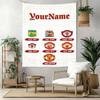 Manchester Custom Your Name Wall Decor Tapestry Art For Pet Memorial Birthdaywedding Party Backdrop Family Gift