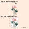 Vintage Lotus Flower Self Adhesive Wall Sticker for Living Room TV Background Bedroom Room Decor