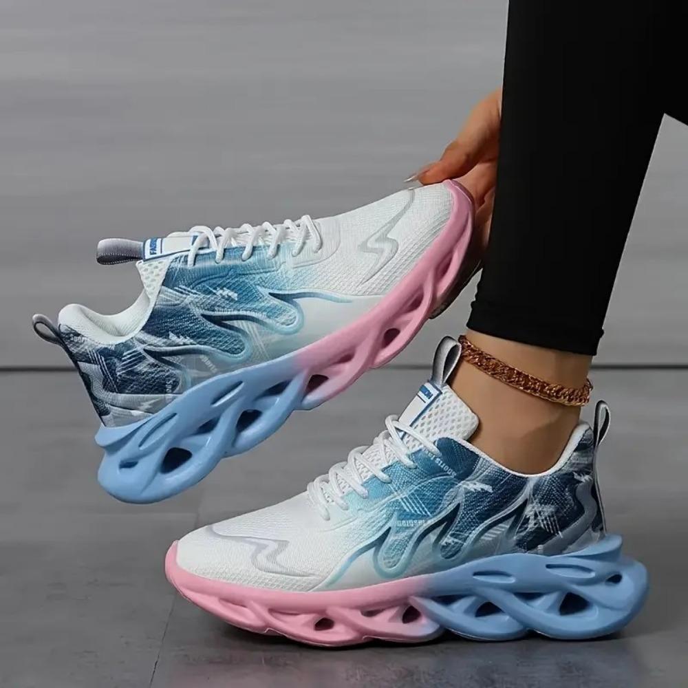 Womens Ladies Walking Tennis Shoes Slip On Lightweight Casual Running Sneakers Soft Sole Trainers De Mujer