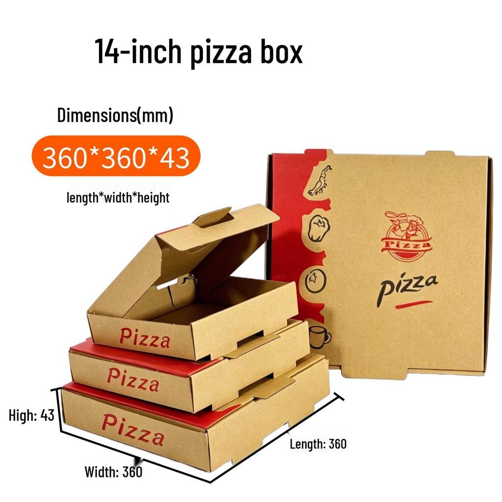 Custom Logo Food-Grade Kraft Pizza Box