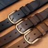 Men's Genuine Leather Retro Belt - Top Layer Cowhide, Vegetable-Tanned, Pin Buckle, Versatile for Middle-aged and Young.