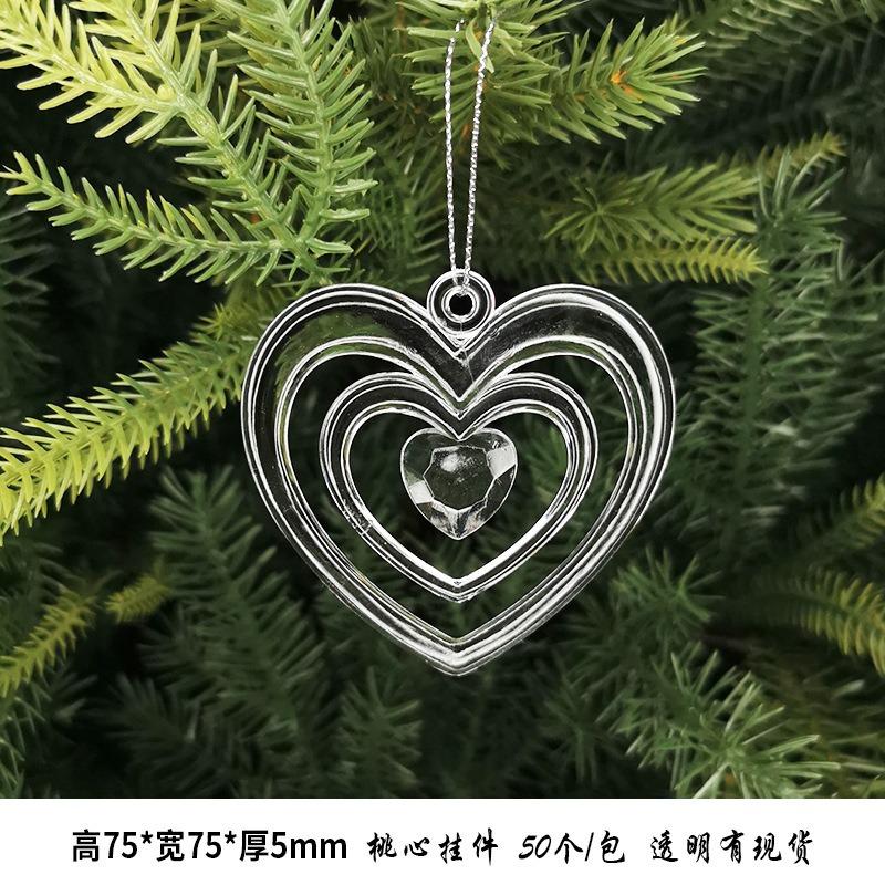New Christmas Transparent Ice Crystal Snowflake Christmas Tree Decoration Supplies Christmas Atmosphere Christmas Tree Snowflake Pendant