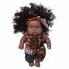 Black  Black Baby Cute Curly Black 8-Inch Vinyl Baby Toy
