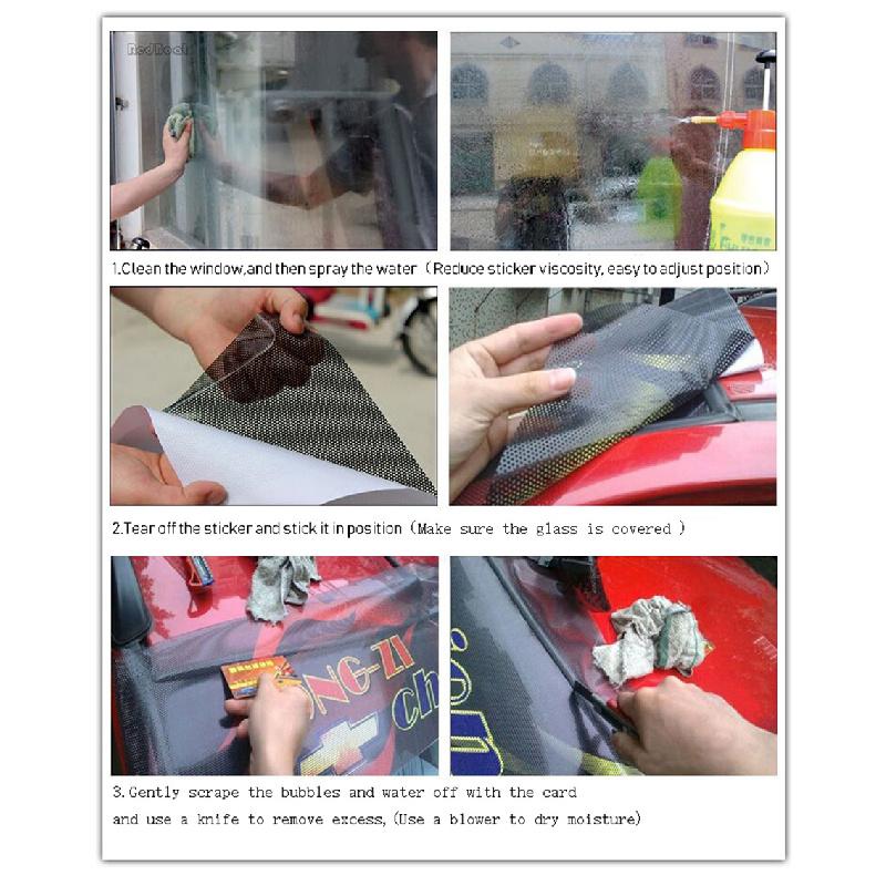 Car Windshield Sticker, Rear Car 3D Sunscreen Sticker, Terrorist Decor, Front Wolf Sticker, Cat Eyes Sticker, Decorative, 130*21Cm