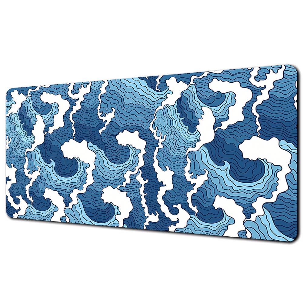 Great Wave Black Desk Mat Mousepad Japanese Art Mouse Pad Rubber Mat Mouse Carpet Table Pads Pc Mats 900x400 Office Accessories