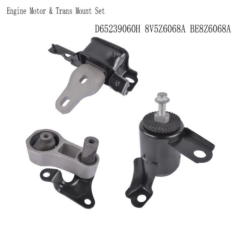 New-3PCS Engine Motor & Trans Mount Set For Ford Fiesta 1.6L Manual 2011-2017 D65239060H 8V5Z6068A BE8Z6068A