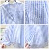 Pure Cotton Printed Striped Shirt Women's Spring Fashion Loose All-match Long-sleeved Cardigan Shirt Women's Inner Wear