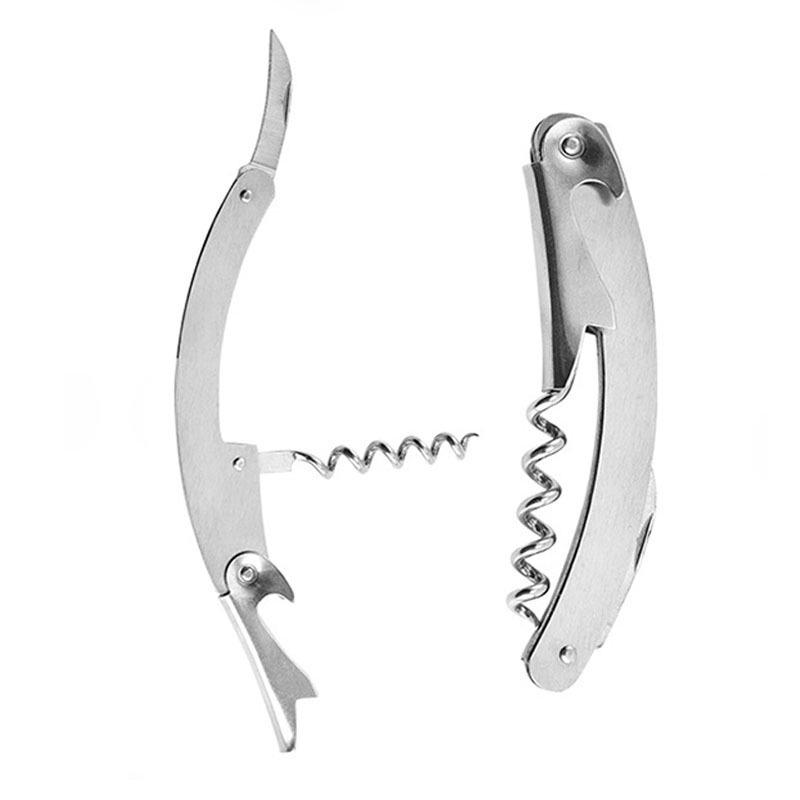 Multifunctional Stainless Steel Knife & Bottle Opener with Wooden Handle