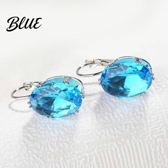 Unique Design Earrings 46024 Pairs Teardrop Lightweight Sparkling Cubic Drop