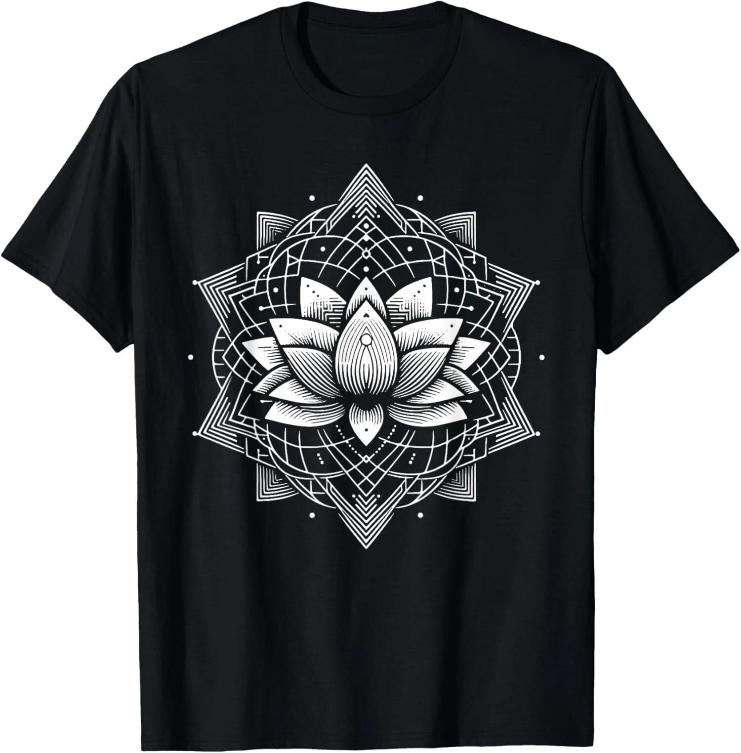 NEW LIMITED Lotus Flower Mandala Sacred Geometry Geometric Arts T-Shirt XXXL