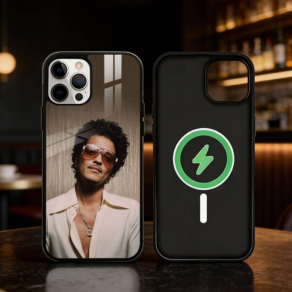 Singer B-Bruno Mars Phone Case For iPhone 17 16 15 14 13 12 Pro Max Plus for Mirror Wireless Magnetic Cover