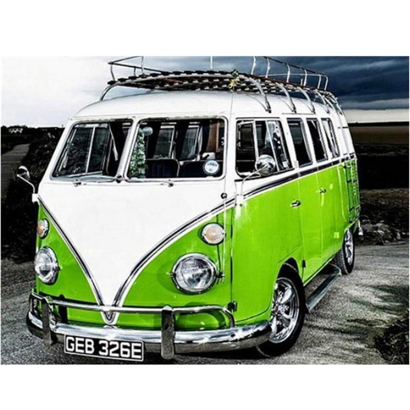 

Полный 5D поделки алмазов картина полный квадрат / круглая дрель «классический старинный автомобиль» алмазная вышивка крестиком подарок домашний декор подарок Round 40x50cm розовый