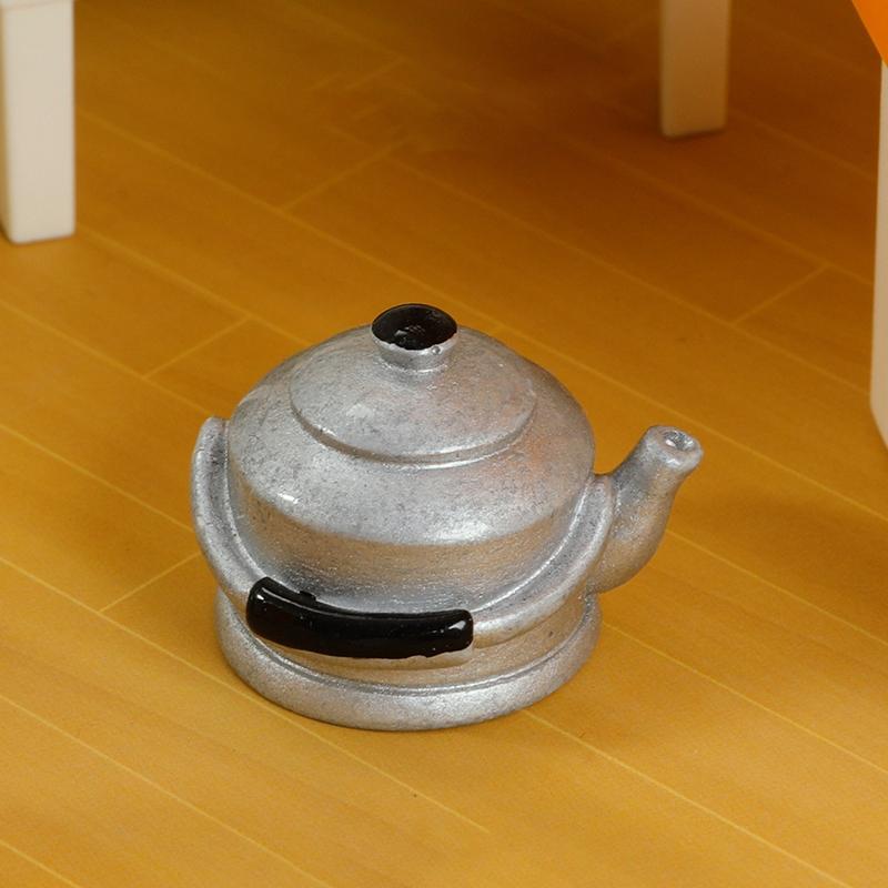 

1/12 кукольный домик мини угольная плита чайник газовый баллон модель кукольный домик кухонные принадлежности кукольный домик мебель украшения аксессуары as the picture