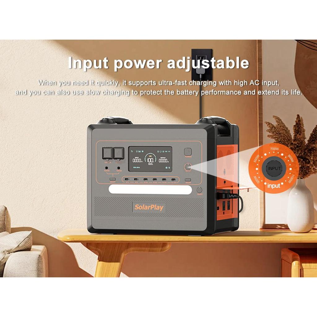 Premium Lithium Battery Hybrid 220V 2500W 2304Wh Portable Power Station Large Capacity AC DC Emergency Solar Generator