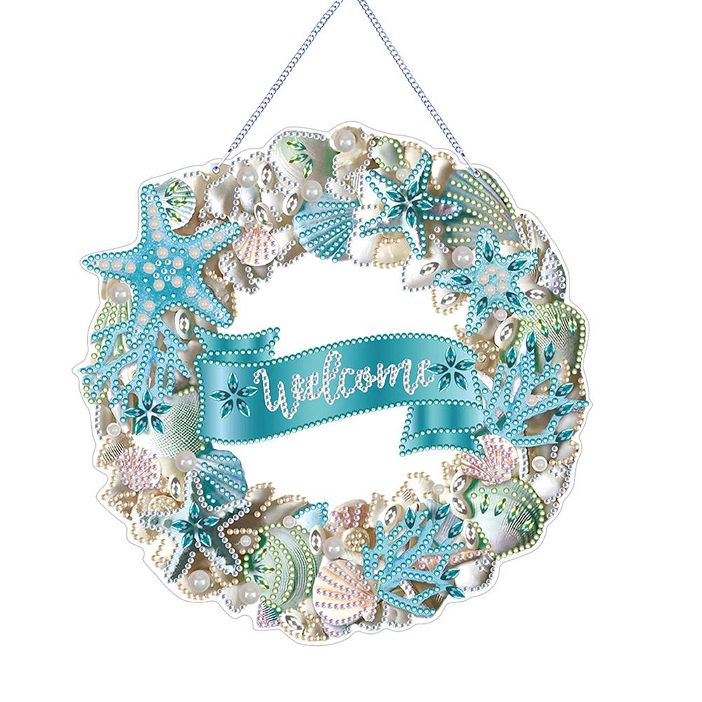 Acrylic Summer Vibe 5D DIY Diamond Painting Dots Pendant Rhinestone Diamond Art Window Pendants for Garden Window Decor