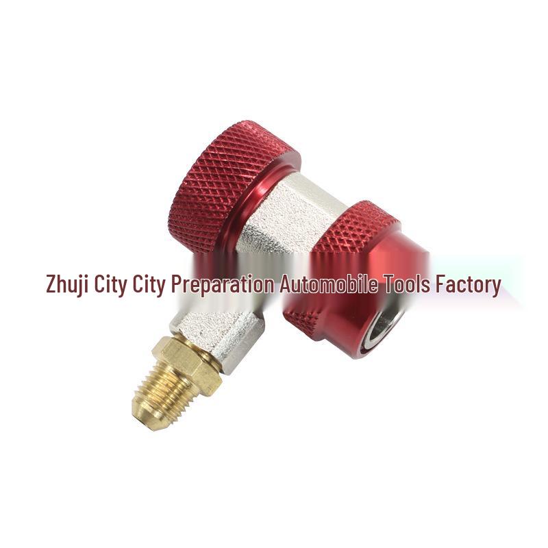 R134a Car AC Refrigerant Quick Connect Conversion Fitting - High/Low Pressure, Durable Metal.