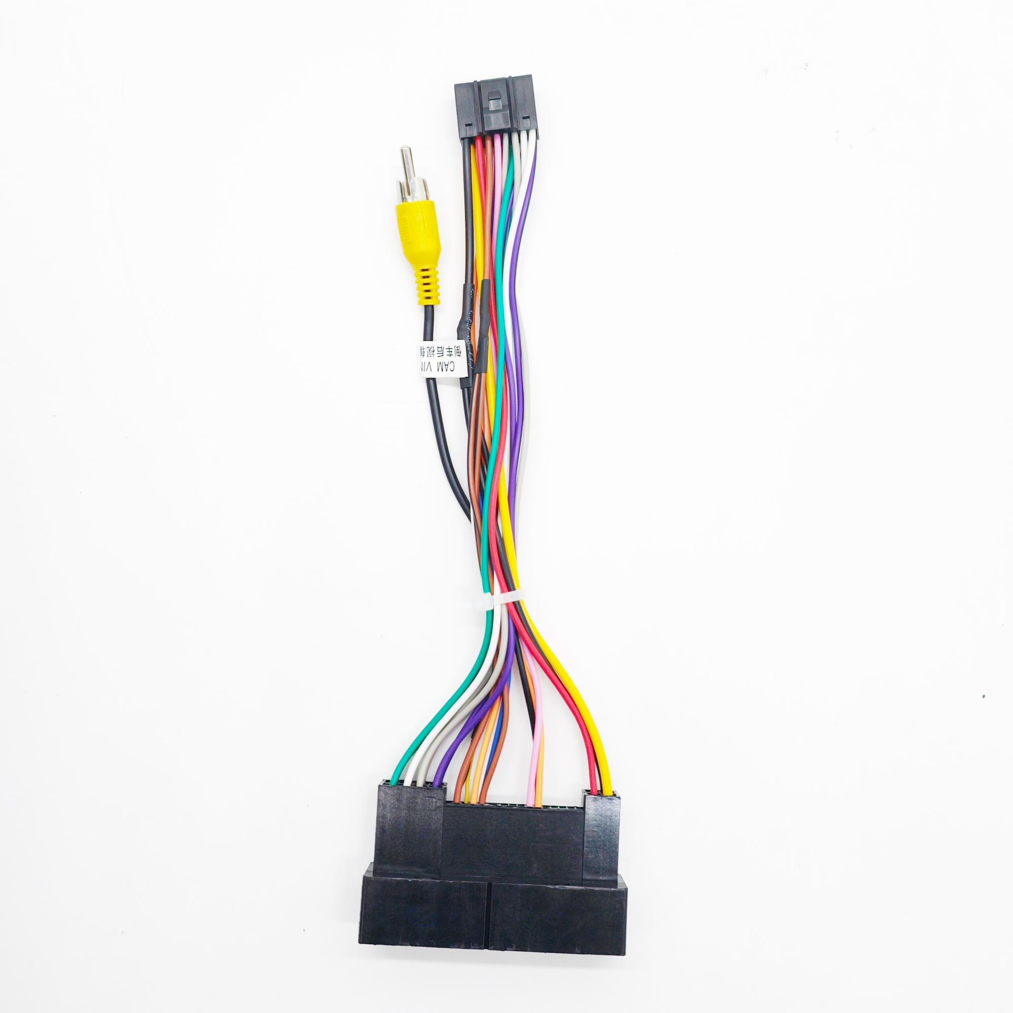 Android Headunit Car Radio Cable Electrical Wiring Harness Connector for Hyundai KIA Universal With Camera Signal Input