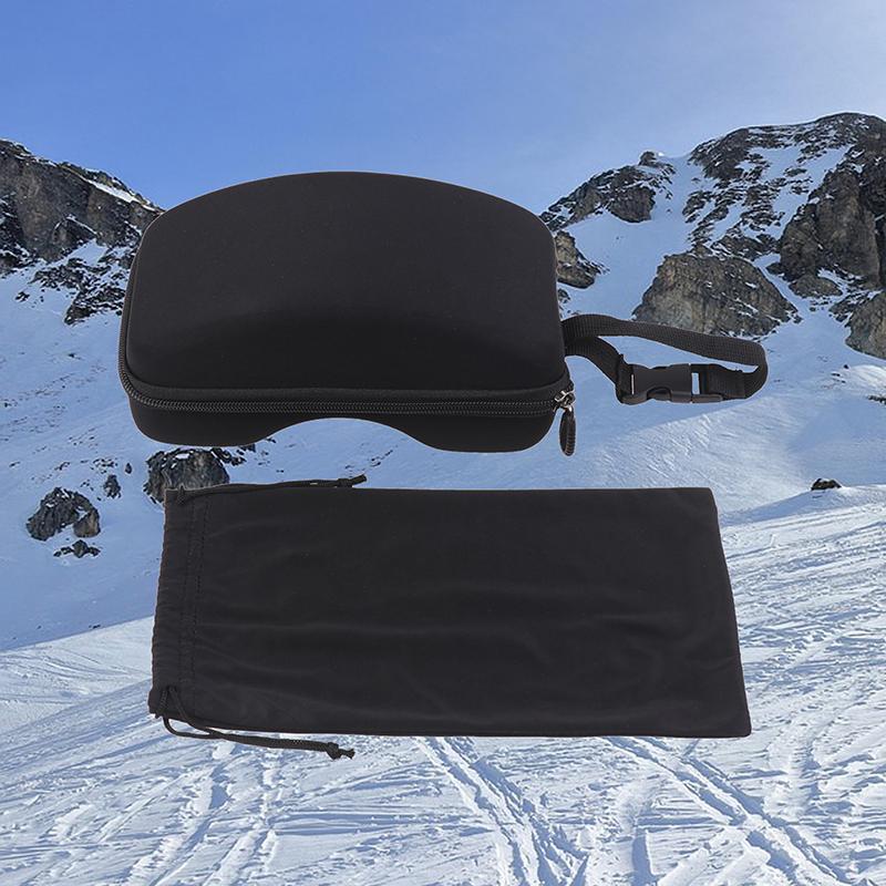 Protection Ski Eyewear Box Ski Glasses Case Eyewear Hard Shockproof Case Ski Goggles Black Nylon Bag For Storing Ski Goggles